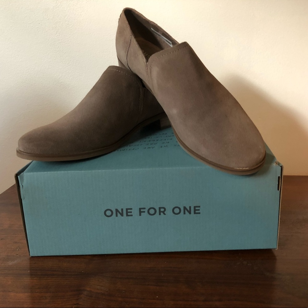 TOMS® Shaye Suede Ankle Bootie, Taupe